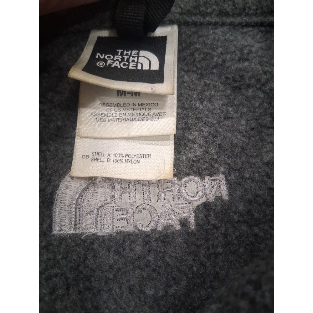 The North Face Full Zip Fleece Jacket Outdoor Hiking Gray Mens Size M TNF Polart - Picture 2 of 6